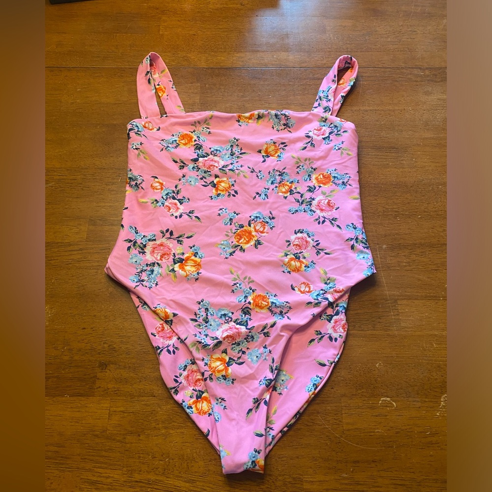 Buddy Love Pink Floral KeKe One-Piece Swimsuit L - Picture 3 of 8